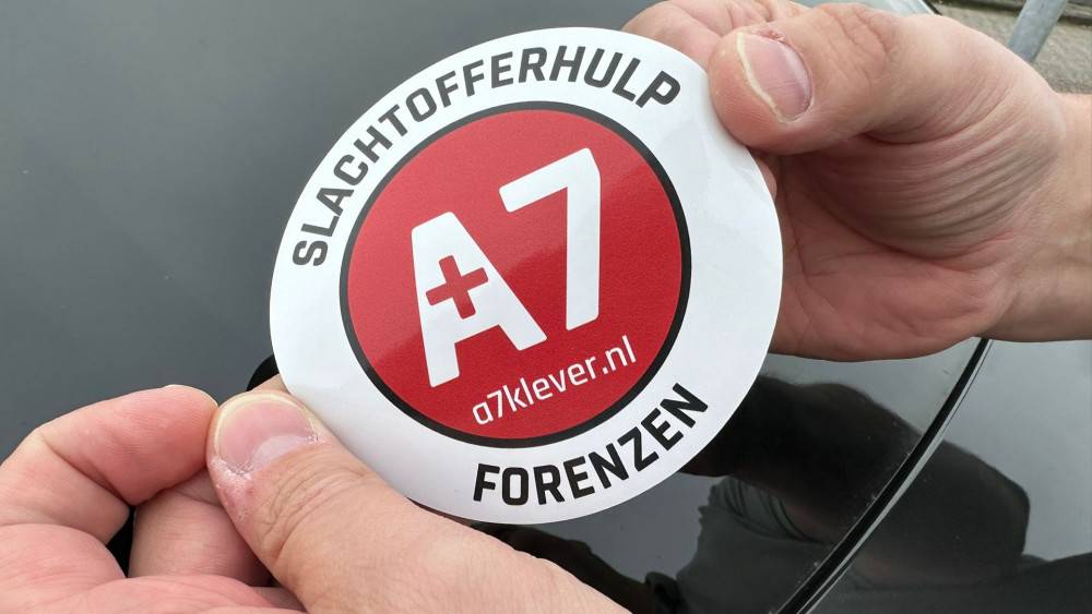 De sticker A7