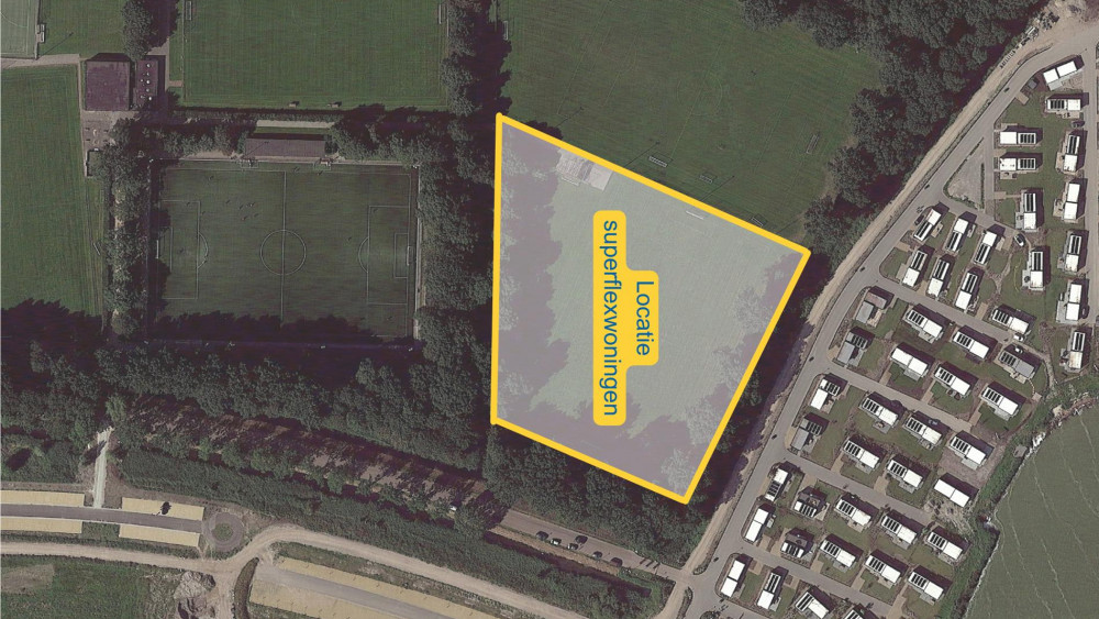Luchtfoto nieuwe opvang Oekra&iuml;eners Enkhuizen