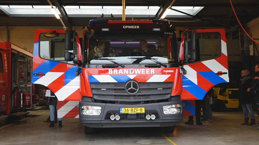 De nieuwe brandweerauto in Opmeer