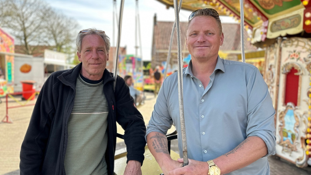 Fred Wagemaker en Sten Nieuweboer bij 'de zweef' in Twisk