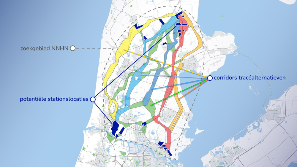 De vijf mogelijke routes