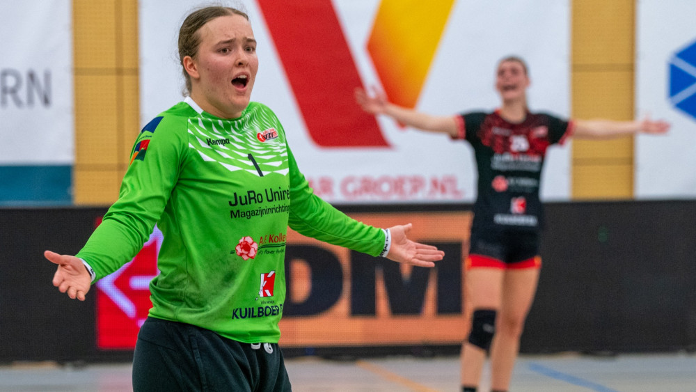 Anne de Boer tijdens de finale om het landskampioenschap met VZV