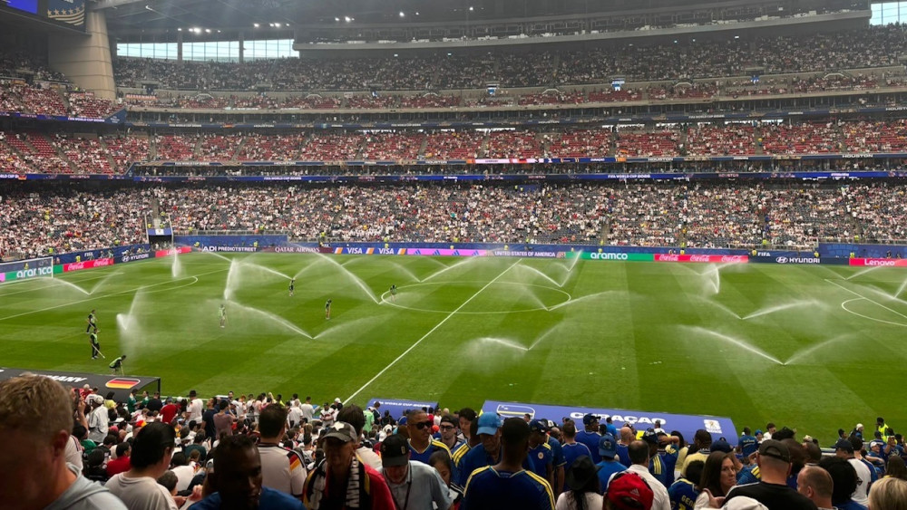 Het stadion in Houston
