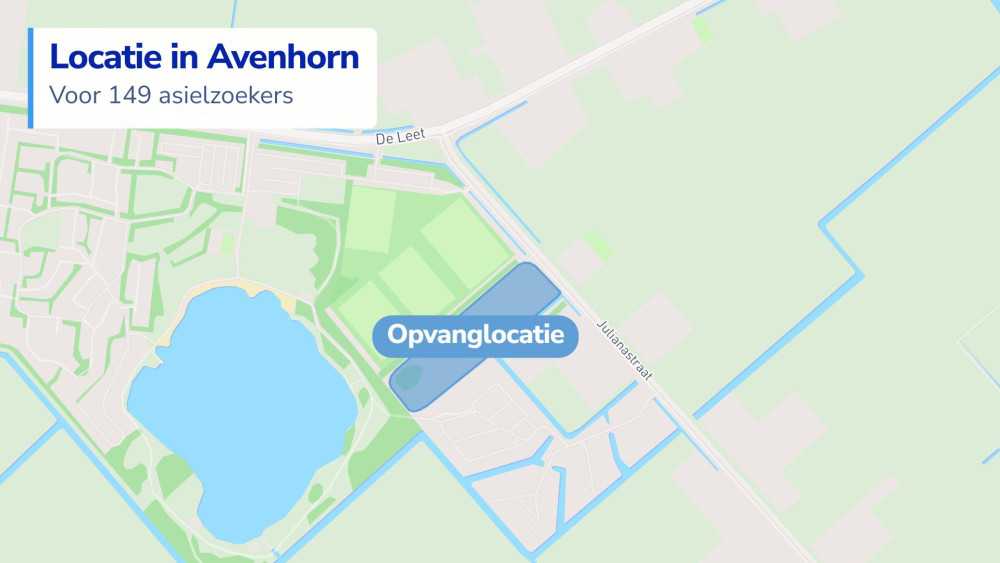De beoogde opvanglocatie in Avenhorn