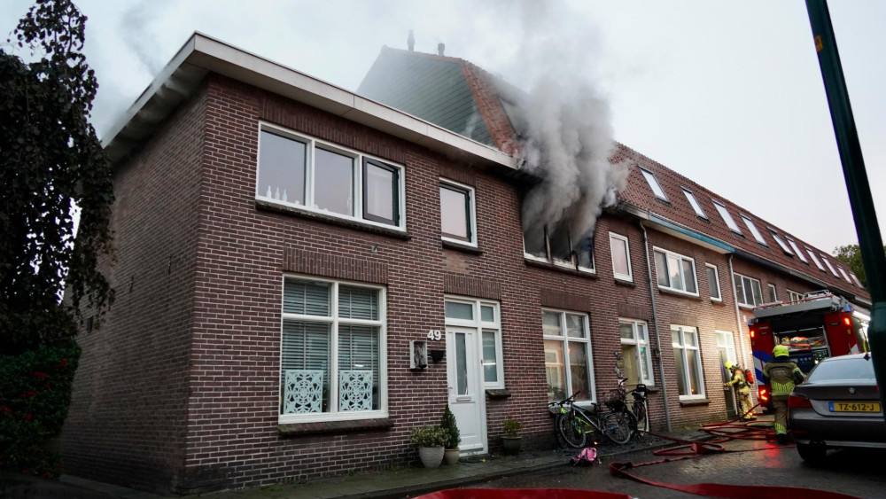 Woningbrand aan de Kruislaan in Enkhuizen